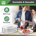 Miniatyrbild 2 av 6: Deli Container for Refrigerator, Stackable Deli Container for Refrigerator, Transparent Deli Containers with Lids for Refrigerator, BPA-Free, 3 Pack