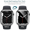Miniatyrbild 3 av 6: Apple Watch 7/8 45mm Skärmskydd Heltäckande transparent