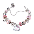 Miniatyrbild 6 av 7: Hello-Kitty Hänge Armband Snygga Oregelbundna Pärlor Handledstillbehör för Dagligt Bruk Cat-Xin Cat 19cm Cat 19cm
