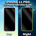 Miniatyrbild 4 av 5: 1-Pack Självlysande Skärmskydd For iPhone 11 Pro - Härdat Glas 9H - Super Kvalitet 3D