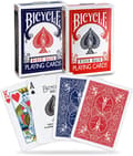 Bicycle Rider Back Spelkort, Standard Index, Pokerkort, Premium Spelkort, Röd & Blå, 2-pack