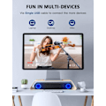 Miniatyrbild 5 av 5: Datorhögtalare, USB-drivna PC-högtalare för stationära datorer och bärbara datorer, med LED-lampor, Plug and Play
