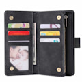 Miniatyrbild 7 av 7: OnePlus 8 Multifunktionellt Plånboksfodral Zipper 8-Fack Svart