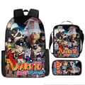 Japansk Anime Tryckt Ryggsäcksset (3-delat set) för Grundskoleelever (J) 3 backpack 3