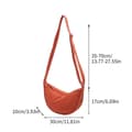 Miniatyrbild 3 av 5: Women's Half Moon Bag - Portable Nylon Bags with Adjustable Strap, Solid Color Chest Bag, Shoulder Bag Blue