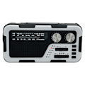 Miniatyrbild 1 av 5: Nödväderradio  Bärbar med solladdning, handvev, AM/FM/NOAA väderradio
