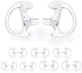 Radio Replacement Earbud Soft Silicone Earmold Earplug - Clear [8-Pair]