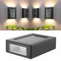 2-pack Solar Lamp for Facade, Wall, Stair | Outdoor Facade Lighting Solar Black black black