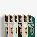 Miniatyrbild 8 av 9: Lyxigt Stilrent skal ‘iPhone 13 Pro• med ring ställ-funktion Guld Purple Purple Purple Purple