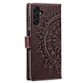 Miniatyrbild 5 av 5: SKALO Samsung S24 Mandala Plånboksfodral - Brun Brun