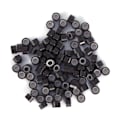Miniatyrbild 1 av 2: 500 st/flaska silikonfoder mikroringlänkar för fjäder människohår extensions (mörkbrun)