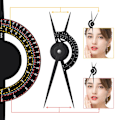 Miniatyrbild 2 av 5: Ögonbryns Golden Ratio Caliper Stencil Linjal Makeup Mätguide Linjal
