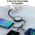 Pikkukuva 5 / 5: iPhone 14 13 12 Pro Max USB-kaapeli 8-nastainen Type C Micro -pikalataus