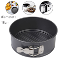 Miniatyrbild 1 av 5: Non-stick Springform Pan, läckagesäker kakform med platt botten, för 1/2 receptportion, rund bakform, läckagesäker, non-stick belagd - Svart