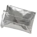 Elegant Handheld Envelope Bag Spacious Interior Metallic PU Leather Clutch Bag Silver