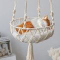 Miniatyrbild 3 av 5: Tofs Makramé Hängande Katt Hängmatta Handvävd Katt Korg Säng Katt Gunga Säng Hus Katter för Inomhus Fönster