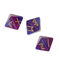 Miniatyrbild 4 av 5: 3 st Runstenar Tärningar 8 Sidor Stjärnhimmel Mystisk Levande Färger Astrologi Lärande Prediktion Polyhedral Tärningssats för Vuxna Lila Blå