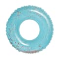 73 cm Blue Glitter Crystal Inflatable Swim Ring, Trendy Shiny Pool Float