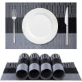 Miniatyrbilde 1 av 5: 6 stk. Placemats i PVC, lett å rengjøre, middagsplacemats, hotellutstyr