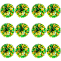Miniatyrbild 1 av 5: 12 st Cheerleading Pom Poms för Barn, Metallisk Folie Plast Ring Cheer Pom Poms för Pojke Large Green Gold