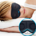 Miniatyrbillede 4 af 5: Komfortabel 3D Sovemaske med 100% Mørklægning Sort sort