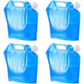 Miniatyrbild 1 av 5: 4-pack vattenbehållare, 5L hopfällbar dricksvattenbehållare för bil, hopfällbar vattenpåse för utomhusbruk, sport, vandring