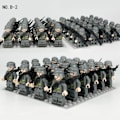 Miniatyrbild 3 av 3: 24 st Militär Soldat Byggklossar Armé Array Byggstenar Minifigurer Leksaker För Pojkar Födelsedag Julgåvor