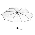 Miniatyrbillede 2 af 5: 3x Transparent Paraply Automatisk Paraply Regn Kvinder Mænd Sol Regn Auto Paraply Transparent + Sort