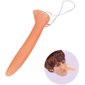 Miniatyrbild 2 av 4: En latex lång näsa lång trä Pinocchio näsa rekvisita mask dans