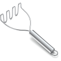 Miniatyrbillede 1 af 5: 1 stk. Robust Kartoffelmoser i Rustfrit Stål, Fast Greb,