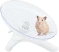 Hamster Flygande TeFat Tyst Löphjul för Hamstrar, Gerbiler, Möss, Igelkottar och Andra (Vit)
