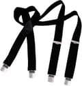 Herrhängslen 3,5 cm breda med 4 extra starka mattborstade clips i X-form