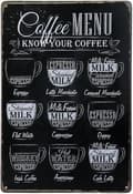 Retro metallskylt - För Café