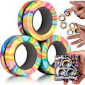 Miniatyrbild 1 av 5: Fidget Leksaker Vuxna - Magnetiska Fidget Ringar - Snurra, Koppla & Lek - Beroendeframkallande Fidget Leksak för Pojkar & Flickor