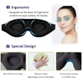 Miniatyrbillede 2 af 5: Komfortabel 3D Sovemaske med 100% Mørklægning Sort sort