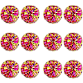 Miniatyrbild 1 av 5: 12 st Cheerleading Pom Poms för Barn, Metallisk Folie Plast Ring Cheer Pom Poms för Pojke Large Rose Pink Gold