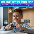 Miniatyrbilde 2 av 5: Magnetiske Fidget Ringer - Endeløse Timer med Moro - Spinn, Koble Sammen & Lek - Vanedannende Fidget Leke for Gutter & Jenter - Svart