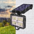 Miniatyrbillede 3 af 5: 1 stk. 120 LED Solcellehavelys Menneskelig Sensor Udendørs Vægs