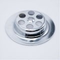 Miniatyrbillede 2 af 2: 4 stk. rustfrit stål hul rundt gitter til vask, forkromet, 7 cm i diameter