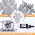 Miniatyrbillede 3 af 5: Lighted Christmas Tree Topper med hvid snefnugsprojektor, LE