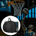Miniatyrbild 5 av 5: 1 svart basketbollväska, sportväska med fickor, bärbar