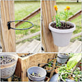 Miniatyrbild 3 av 5: 2-pack Blomkrukshållare Växtkrukshållare Ring Väggblomkrukshållare Ring för Väggmontering, för Växtkrukor Svart (6 tum)