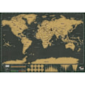 Miniatyrbilde 4 av 5: Skrapekart / Scratch Map / Verdenskart - 42 x 30 cm Svart
