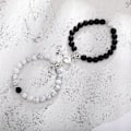 Miniatyrbillede 3 af 5: Matchende par armbånd til par kæreste hjerte magnet gensidig tiltrækning evig kærlighed