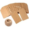 Presentetiketter, 200 st kraftpapper bröllopspresenter, bruna rec,A