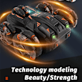 Miniatyrbillede 5 af 5: 1 stk Fjernstyret Bil RC Stunt Bil med 3 Vejs Styring,