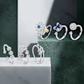 Miniatyrbillede 4 af 5: 6 stk. Fidget angst ringe Justerbare ringe sæt Justerbare ringe Fidget ringe Damp perlehalskæde