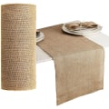 Miniatyrbilde 3 av 5: 30cm x 2m brede linrull for bryllupsdekorasjon hampvev jute