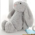 Miniatyrbild 1 av 2: Jellycat Gosedjur, Jellycat Bashful Bunny Gosedjur, Plyschleksak med Fluffiga Mjuka Öron – 33 cm grey color