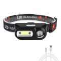 Miniatyrbillede 1 af 5: 1 stk. sensor stærk lys pandelampe USB opladning LED udendørs